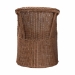bali & pari Memphis Bohemian Peanut Brown Braided Rattan Arm Chair - Memphis-Peanut Brown/Rattan-CC