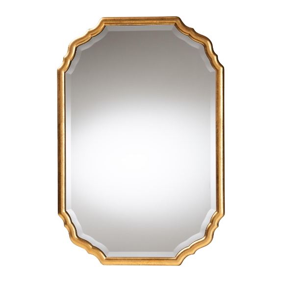 Baxton Studio Pacino Antique Goldleaf Accent Wall Mirror