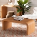 bali & pari Guevara Bohemian Light Honey Fluted Rattan Coffee Table - Waterfall-Light Honey-Rattan-CT