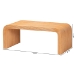 bali & pari Guevara Bohemian Light Honey Fluted Rattan Coffee Table - Waterfall-Light Honey-Rattan-CT