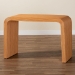 bali & pari Guevara Bohemian Light Honey Fluted Rattan Console Table - Waterfall Model 1-Light Honey-Rattan-Console Table
