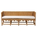 bali & pari Seranay Bohemian Scallop Light Honey Rattan Long Dining Bench - Palm Short-Natural Rattan-Long-L Shape Seating