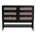Baxton Studio Shirin Mid-Century Beige Fabric and Black Wood 6-Drawer Dresser - MG9013-Sand Stone-FG2203-2/Black-6DW-Dresser