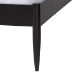 Baxton Studio Shirin Mid-Century Beige Fabric and Black Wood Queen 5-Piece Bedroom Set - Ivana-Sand Stone/Black-Queen-5PC Bedroom Set