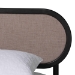 Baxton Studio Shirin Mid-Century Beige Fabric and Black Wood Queen 5-Piece Bedroom Set - Ivana-Sand Stone/Black-Queen-5PC Bedroom Set