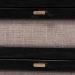 Baxton Studio Florica Art Deco Black Wood Queen 5-Piece Bedroom Set - Shelby-Sand Stone/Black-Queen-5PC Bedroom Set