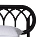Baxton Studio Florica Art Deco Black Wood Queen 4-Piece Bedroom Set - Florica-Sand Stone/Black-Queen-4PC Bedroom Set