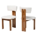 Baxton Studio Kyren Modern Cream Boucle 2-Piece Dining Chair Set