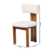 Baxton Studio Kyren Modern Cream Boucle 2-Piece Dining Chair Set - BBT5538-Walnut/Cream-DC