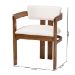 Baxton Studio Carice Modern Cream Boucle Dining Chair - BBT5539-Walnut/Cream-DC