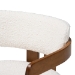 Baxton Studio Carice Modern Cream Boucle Dining Chair - BBT5539-Walnut/Cream-DC
