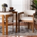 Baxton Studio Carice Modern Cream Boucle Dining Chair - BBT5539-Walnut/Cream-DC