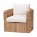 bali & pari Rhinos Bohemian Light Brown Seagrass Tuxedo Arm Chair