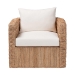 bali & pari Rhinos Bohemian Light Brown Seagrass Tuxedo Arm Chair - Rhinos-Bleached Light Brown-CC