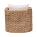 bali & pari Rhinos Bohemian Light Brown Seagrass Tuxedo Arm Chair - Rhinos-Bleached Light Brown-CC
