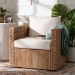bali & pari Rhinos Bohemian Light Brown Seagrass Tuxedo Arm Chair - Rhinos-Bleached Light Brown-CC