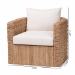 bali & pari Rhinos Bohemian Light Brown Seagrass Tuxedo Arm Chair - Rhinos-Bleached Light Brown-CC