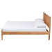 Baxton Studio Malaya Modern Oak Brown Wood Queen Platform Bed with Scalloped Edges - MG0239-NT Oak-Queen
