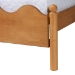 Baxton Studio Malaya Modern Oak Brown Wood Queen Platform Bed with Scalloped Edges - MG0239-NT Oak-Queen