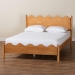 Baxton Studio Malaya Modern Oak Brown Wood Queen Platform Bed with Scalloped Edges - MG0239-NT Oak-Queen
