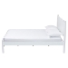 Baxton Studio Malaya Modern White Wood Full Platform Bed with Scalloped Edges - MG0239-White-Full