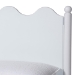 Baxton Studio Malaya Modern White Wood Full Platform Bed with Scalloped Edges - MG0239-White-Full