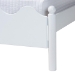 Baxton Studio Malaya Modern White Wood Full Platform Bed with Scalloped Edges - MG0239-White-Full