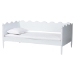 Baxton Studio Malaya Modern White Wood Full Daybed with Scalloped Edges