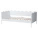 Baxton Studio Malaya Modern White Wood Full Daybed with Scalloped Edges - MG0239-1-White-Daybed-Full