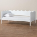 Baxton Studio Malaya Modern White Wood Full Daybed with Scalloped Edges - MG0239-1-White-Daybed-Full