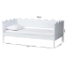 Baxton Studio Malaya Modern White Wood Full Daybed with Scalloped Edges - MG0239-1-White-Daybed-Full