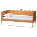 Baxton Studio Malaya Modern Oak Brown Wood Twin Daybed with Scalloped Edges - MG0239-1-NT Oak-Daybed-Twin