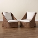 bali & pari Derris Bohemian Peanut Brown Braided Rattan 2-Piece Arm Chair Set - Derris-Peanut Brown/Rattan-CC-2pc Chair Set