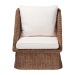 bali & pari Derris Bohemian Peanut Brown Braided Rattan Arm Chair - Derris-Peanut Brown/Rattan-CC