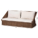 bali & pari Derris Bohemian Peanut Brown Braided Rattan Sofa - Derris-Peanut Brown/Rattan-Sofa