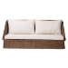 bali & pari Derris Bohemian Peanut Brown Braided Rattan Sofa - Derris-Peanut Brown/Rattan-Sofa