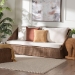 bali & pari Derris Bohemian Peanut Brown Braided Rattan Sofa - Derris-Peanut Brown/Rattan-Sofa