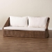 bali & pari Derris Bohemian Peanut Brown Braided Rattan Sofa - Derris-Peanut Brown/Rattan-Sofa