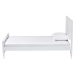 Baxton Studio Roni Modern White Wood Twin Platform Bed with Scalloped Edges - Roni-White-Twin