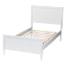 Baxton Studio Roni Modern White Wood Twin Platform Bed with Scalloped Edges - Roni-White-Twin