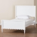 Baxton Studio Roni Modern White Wood Twin Platform Bed with Scalloped Edges - Roni-White-Twin