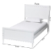 Baxton Studio Roni Modern White Wood Twin Platform Bed with Scalloped Edges - Roni-White-Twin