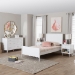 Baxton Studio Roni Modern White Scalloped Wood 4-Piece Twin Bedroom Set with Two Nightstands - Roni-White-Twin 4PC Bedroom Set 1