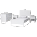 Baxton Studio Roni Modern White Scalloped Wood 4-Piece Twin Bedroom Set with Two Nightstands - Roni-White-Twin 4PC Bedroom Set 1