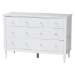 Baxton Studio Roni Modern White Scalloped Wood 4-Piece Twin Bedroom Set with Two Nightstands - Roni-White-Twin 4PC Bedroom Set 1