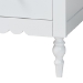 Baxton Studio Roni Modern White Scalloped Wood 4-Piece Twin Bedroom Set with Two Nightstands - Roni-White-Twin 4PC Bedroom Set 1