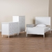 Baxton Studio Roni Modern White Wood 4-Piece Twin Bedroom Set with Scalloped Edges - Roni-White-Twin 4PC Bedroom Set 2