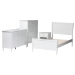 Baxton Studio Roni Modern White Wood 4-Piece Twin Bedroom Set with Scalloped Edges - Roni-White-Twin 4PC Bedroom Set 2