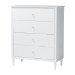 Baxton Studio Roni Modern White Wood 4-Piece Twin Bedroom Set with Scalloped Edges - Roni-White-Twin 4PC Bedroom Set 2