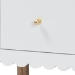 Baxton Studio Roni Modern White Wood 4-Piece Twin Bedroom Set with Scalloped Edges - Roni-White-Twin 4PC Bedroom Set 2
